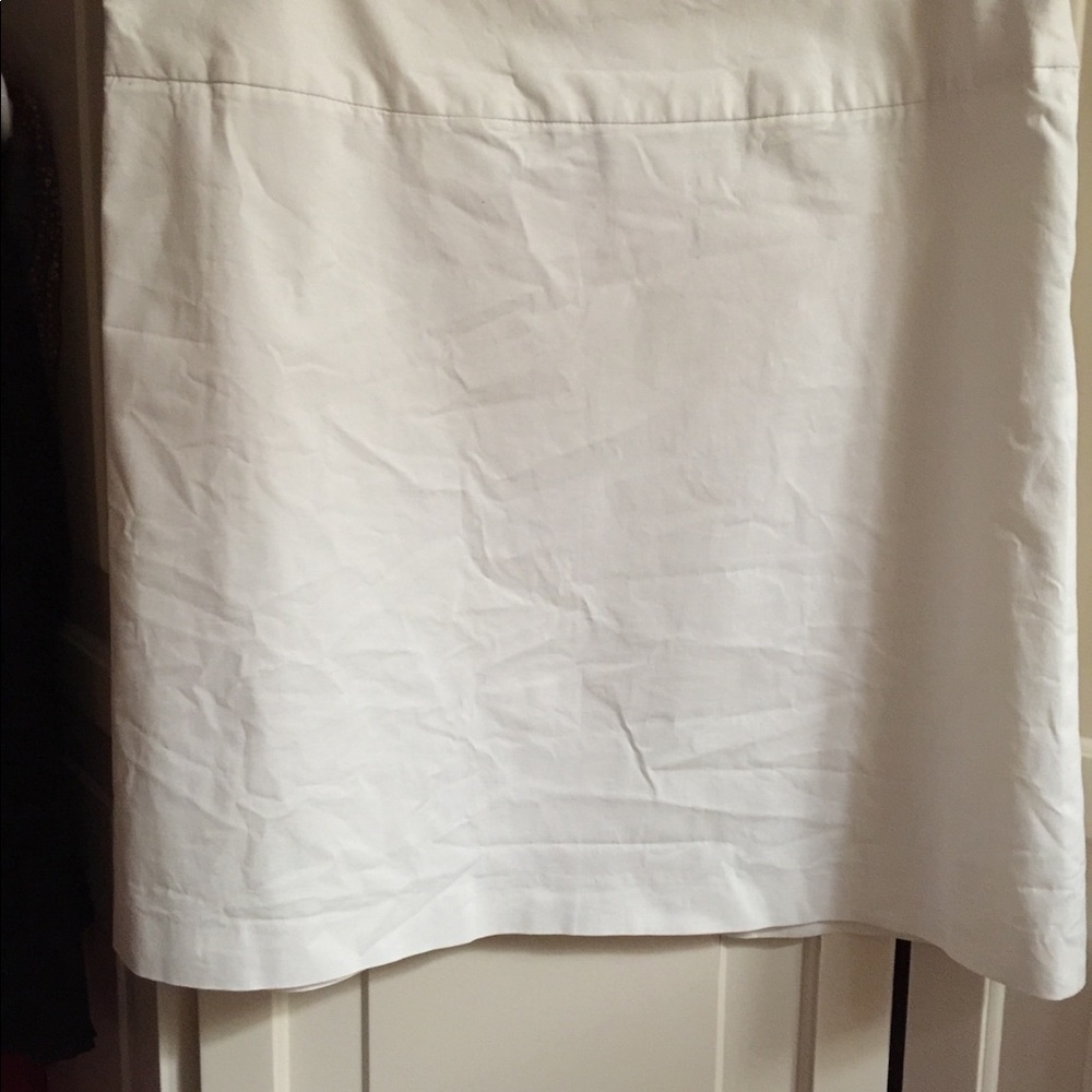 Merona white woven cotton straight skirt